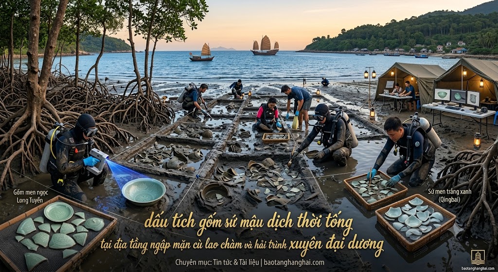 Dấu tích gốm sứ mậu dịch thời tống tại địa tầng ngập mặn cù lao chàm và hải trình xuyên đại dương