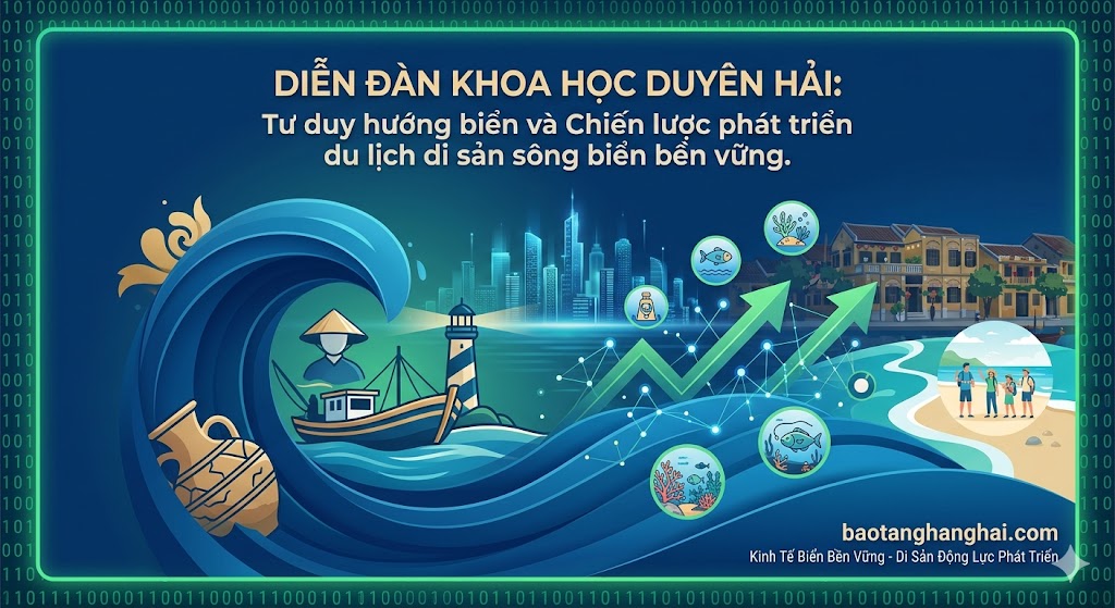 Diễn đàn khoa học duyên hải: tư duy hướng biển và chiến lược phát triển du lịch di sản sông biển bền vững.