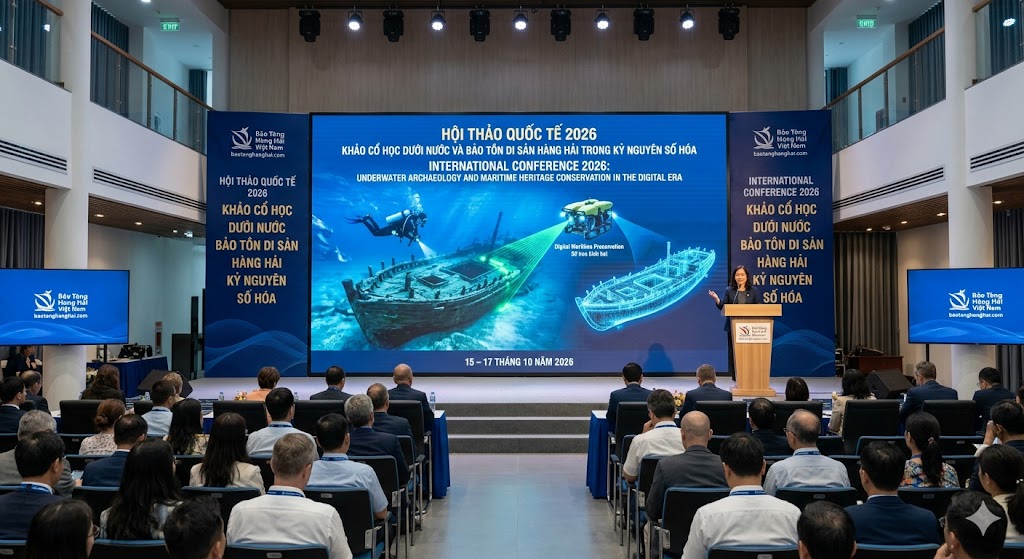 Hội thảo quốc tế 2026: khảo cổ học dưới nước và bảo tồn di sản hàng hải trong kỷ nguyên số hóa bích hải.