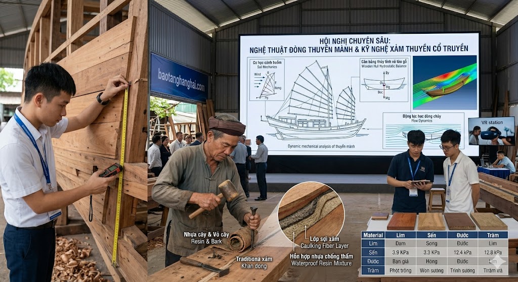Thông báo mời viết bài: hội nghị chuyên sâu về nghệ thuật đóng thuyền mành và kỹ nghệ xảm thuyền cổ truyền